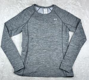 Under Armour Shirt Women’s Sz XL Heathered Grey Cold Gear Long Sleeve Athletic